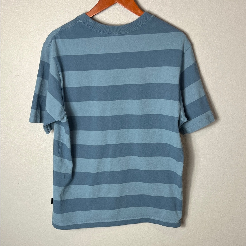 Patagonia Men's Teal Striped Short Sleeve Tee - Picture 4 of 4